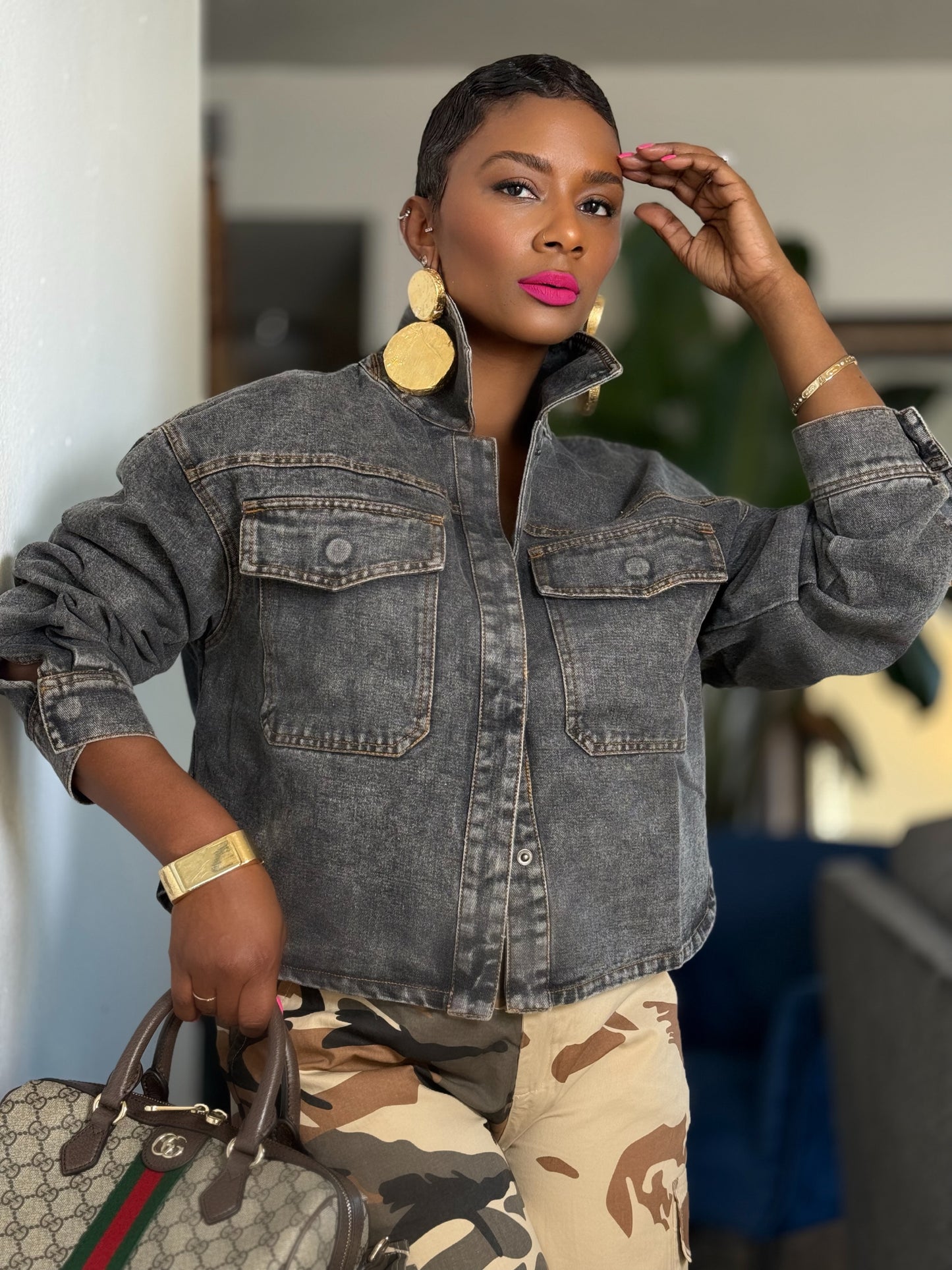 “Acid Black” Denim Jacket