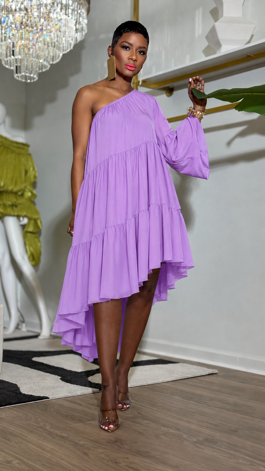 “Lavender On the One” Tiered Midi